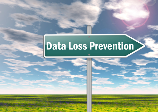 The image shows a sign pointing to data leak prevention. 
